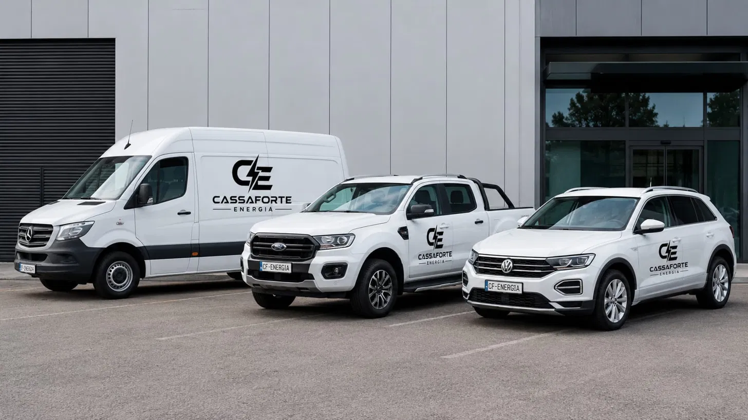 Cassaforte Energia branded service vehicles